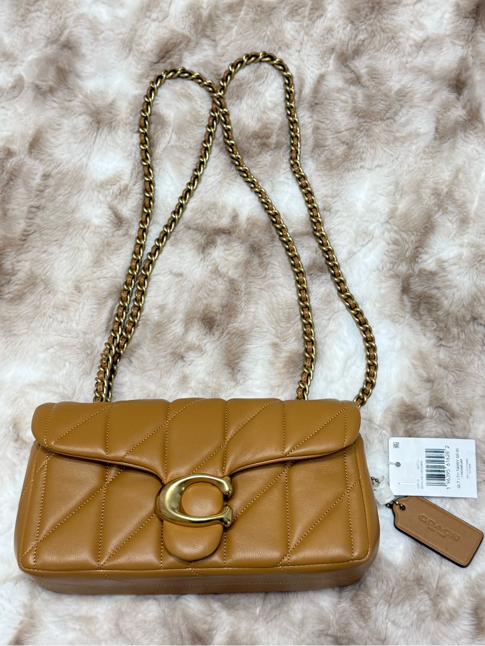 Coach Quilted Tabby 20 in Honey Brown CP149 NWT
